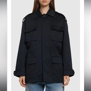 Nili Lotan Lorenzo Military Parka Jacket - Midnight - Size L - NWT